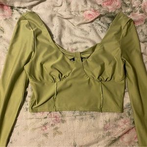 lime green long sleeve top!